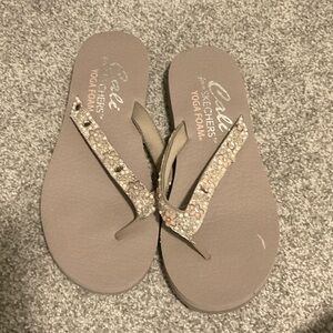 Skechers Women's Beige Embellished Sandals